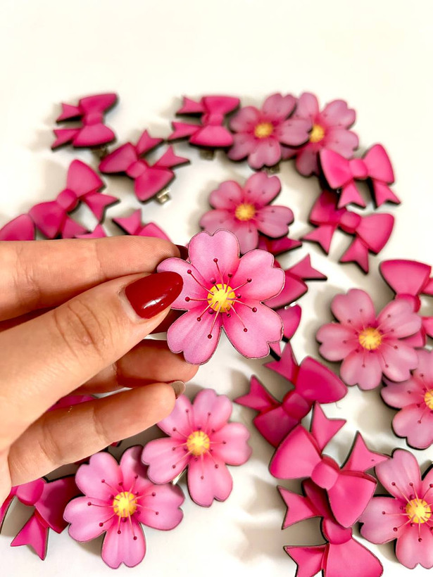 گیره مو ایموجی گل